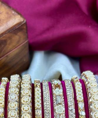 Velvet bridal bangles set 2