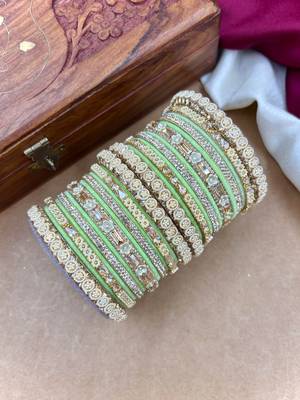 Velvet bridal bangles set 2
