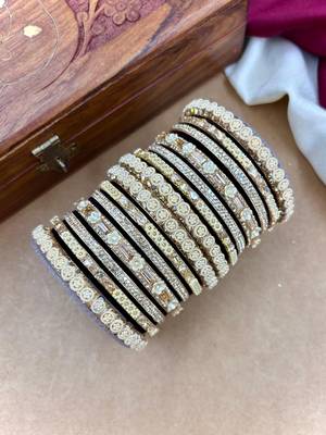 Velvet bridal bangles set 1