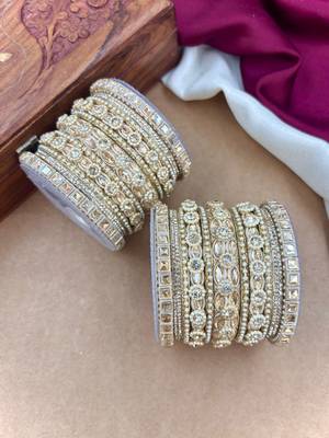 Golden bangles set     bridal ethnic jewelry 3