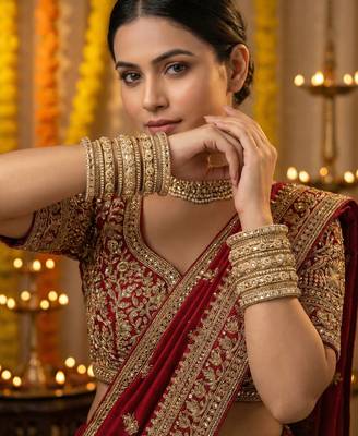 Golden bangles set     bridal ethnic jewelry 5