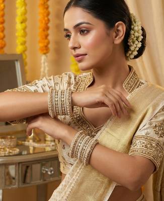 Pearl kundan bangles set     bridal jewelry 2