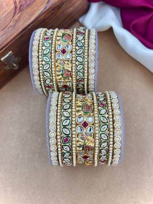 Ethnic elephant meenakari bangle set 5