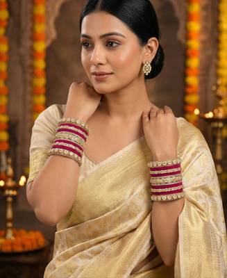 Royal rani velvet bangles set 4