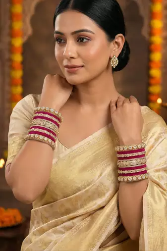 Royal rani velvet bangles set