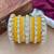 Royal yellow velvet bangles set
