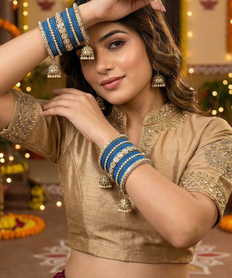 Ethnic antique finish bangles set