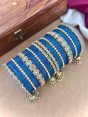 Ethnic antique finish bangles set 5