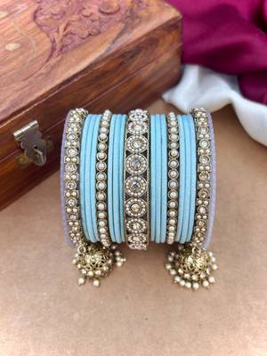 Ethnic antique finish bangles set 3