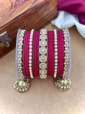 Ethnic antique finish bangles set 4