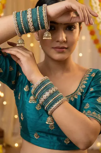 Ethnic antique finish bangles set