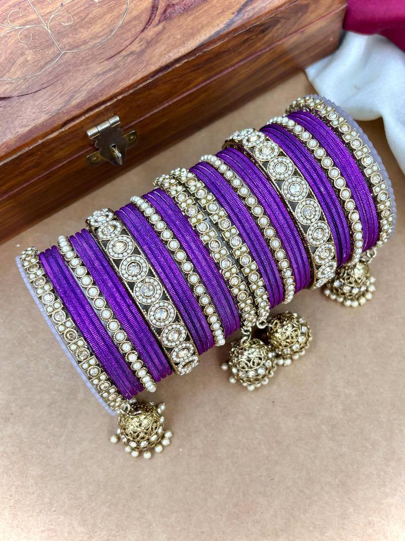 Ethnic antique finish bangles set