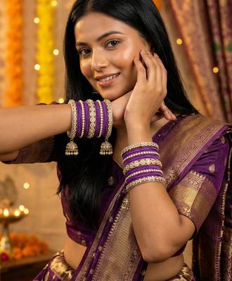 Ethnic antique finish bangles set 2