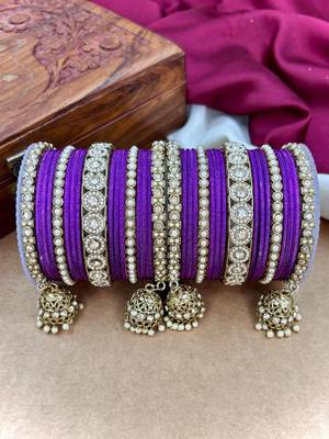 Ethnic antique finish bangles set 3