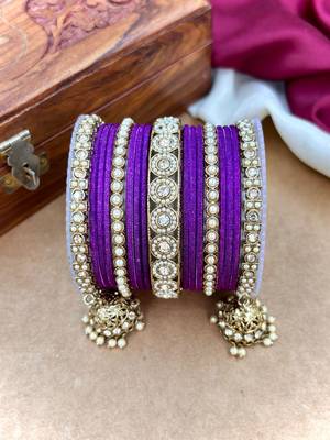 Ethnic antique finish bangles set 5