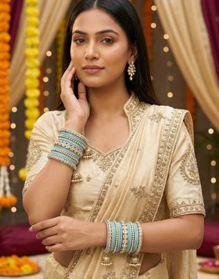 Ethnic antique finish bangles set 2