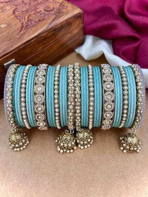 Ethnic antique finish bangles set 5