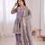 Lavender FENDY SATIN SILK EMBROIDERY WORK PARTY wear SALWAR SUIT 