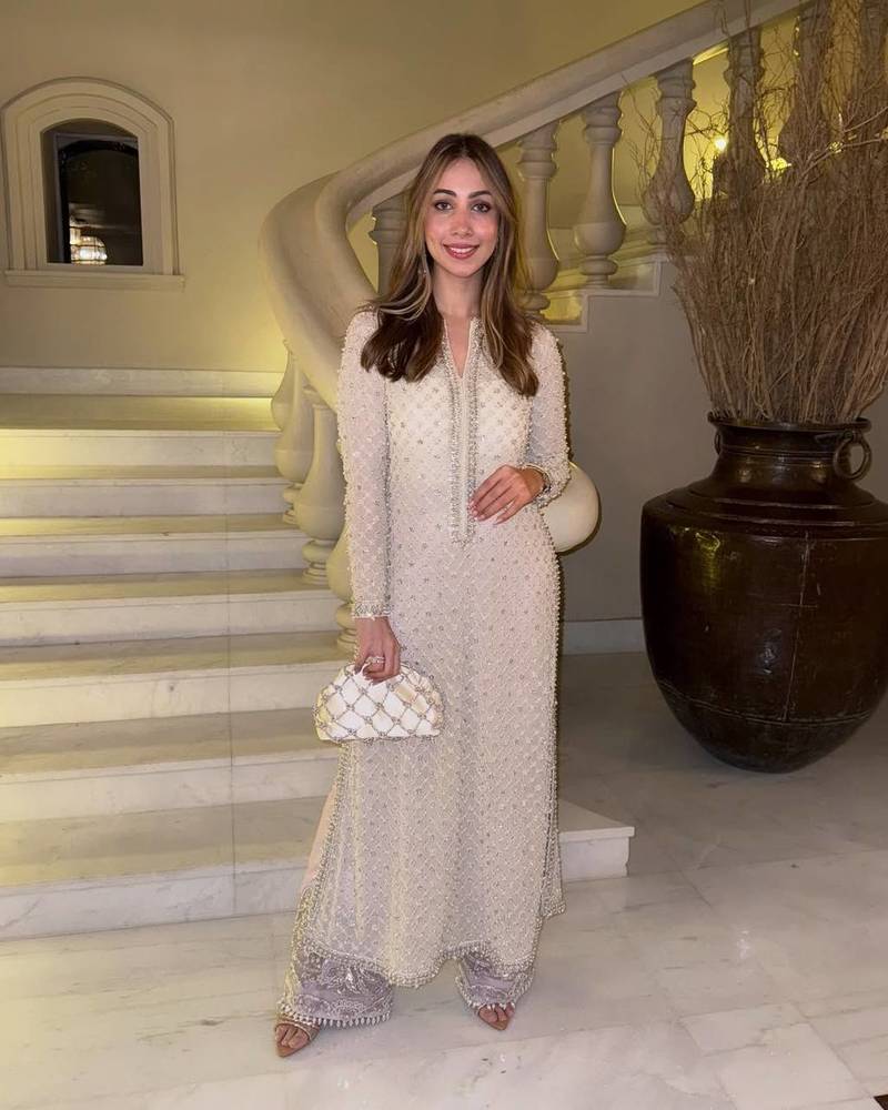 Off White Faux Georgette Embroidery Work Pakistani Salwar Suit