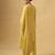 Sunlit mustard viscose rayon kurta set with sheer organza dupatta