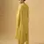 Sunlit mustard viscose rayon kurta set with sheer organza dupatta