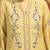 Yellow floral embroidered chanderi co-ord set
