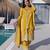 Yellow silk sequins & zari embroidered work kurta and pant and heavy dupatta