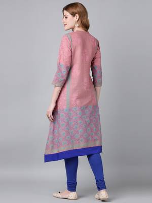 Onion  cotton printed anarkali kurta 2