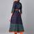 Navy  cotton printed anarkali kurta