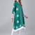 Teal cotton printed anarkali kurta