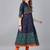 Navy  cotton printed anarkali kurta
