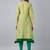 olive cotton printed anarkali kurta
