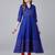 Royal blue  cotton printed anarkali kurta