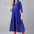 Royal blue  cotton printed anarkali kurta