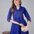 Royal blue  cotton printed anarkali kurta