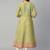 Olive cotton printed anarkali kurta