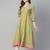 Olive cotton printed anarkali kurta