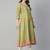 Olive cotton printed anarkali kurta