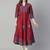 Maroon cotton printed anarkali kurta