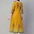Mustard cotton printed anarkali kurta