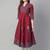 Maroon cotton printed anarkali kurta