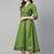 Green cotton printed anarkali kurta