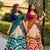 wine tussar silk tie dye printed lehenga choli set
