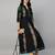 Black cotton printed anarkali kurta