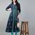 Navy cotton printed anarkali kurta