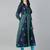 Navy cotton printed anarkali kurta
