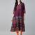 Winecotton printed anarkali kurta