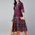 Winecotton printed anarkali kurta