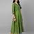 Green cotton printed anarkali kurta