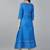 Sky blue cotton printed anarkali kurta